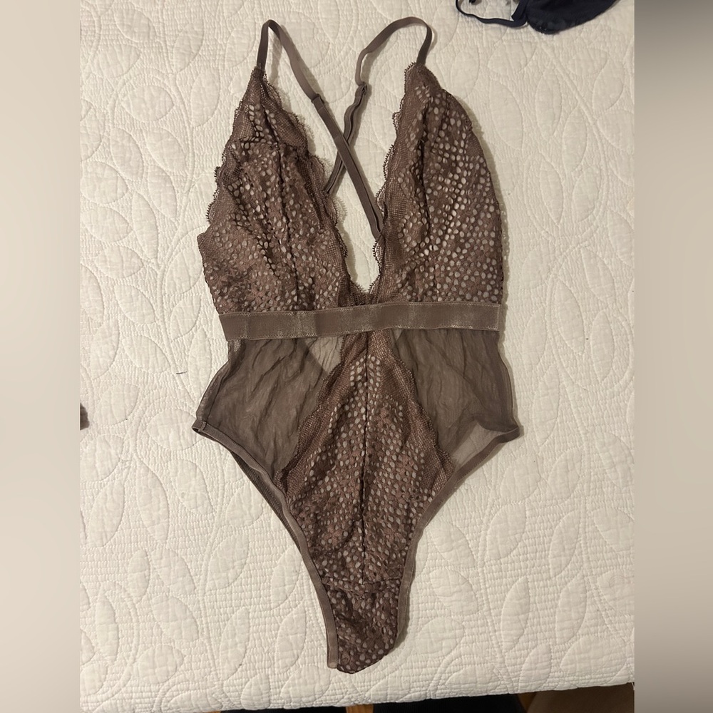 Victorias Secret Dusty Purple Lace Bodysuit / Teddy